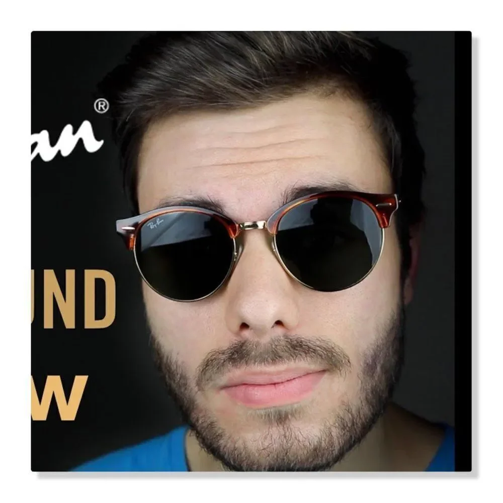 NEW: Ray-Ban 51mm Icons Clubround Phantos Sunglasses in Blue